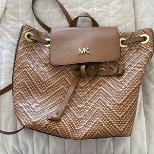 Michael Kors Brown and Tan Backpack